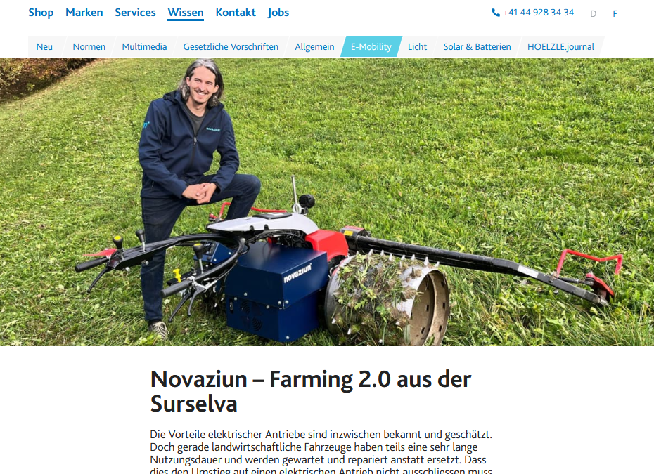 Artikel Hoelzle Journal: Novaziun – Farming 2.0 aus der Surselva